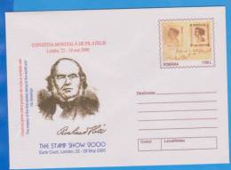 World Philatelic Exhibition, The Stamp Show London, Rowland Hill ROMANIA Postal Stationery Cover 2000 - Other & Unclassified