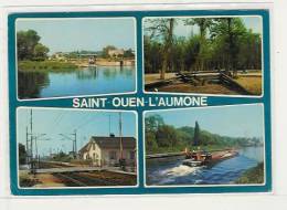 95  SAINT OUEN L´ AUMONE LA GARE UNE PENICHE - Saint-Ouen-l'Aumône