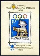 HUNGARY 1960 ROME OLYMPIAD S/S SC.#1336 MNH CV.$17.50 WOLF SCULPTURE - Ungebraucht