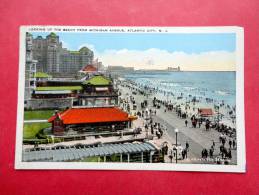 - New Jersey > Atlantic City ( Beach From Michigan Avenue 1925 Cancel  =ref 719 - Atlantic City