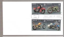 FDC Motocycles - Set Of 4 Stamps - 2006 - Indian - Cleveland - Chopper - Harley-Davidson - 2001-2010