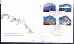 O) 2002 CANADA,FIRST DAY COVER,SNOW,MOUNTAINS - 2001-2010