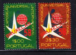 Portugal Used Scott #830-#831 Set Of 2 Universal And International Exposition At Brussels - Used Stamps