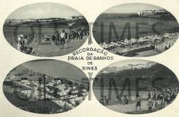 PORTUGAL - SINES - RECORDAÇÃO DA PRAIA DE BANHOS - 1940 PC - Setúbal