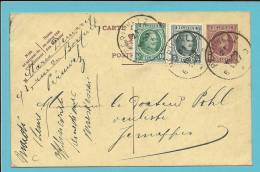 193+194 Op Entier Met Cirkelstempel  PERUWELZ ▲   (VK) - Postkarten 1909-1934