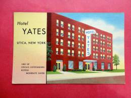 - New York > Utica   Hotel Yates   Linen--   -ref  721 - Utica