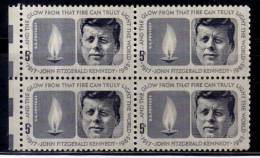 United States MNH 1964 , Block Of 4, Gum Washed, J F Kennedy , Fmaous People - Kennedy (John F.)