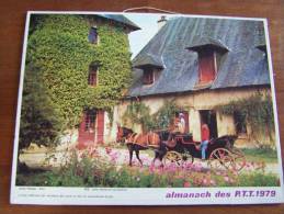 Almanach Des PTT 1979  - Vosges N°88  OLLER  - LA POSTE Belle Demeure Calèche - Attelage - Corrézienne Lac D 'annecy - Formato Grande : 1971-80