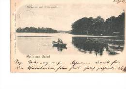 Litho Eutin Partie Mit Schlossgarten Gruß Aus Ruderboot 25.9.1898 N Berlin S.W. - Eutin