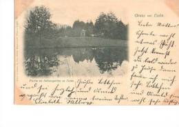 Litho Eutin Partie Im Schlossgarten Zu Eutin Gruss Aus Eutin 5.10.1899 N. Berlin - Eutin