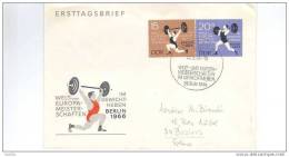 FDC  RDA  1966 Haltérophilie. - Gewichtheben