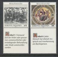 UN Vienna 1989 Michel # 96-97 With Ornamental Field, MNH - Ungebraucht