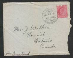 India  1910  KE  1A  Cover  Mahabaleshwar To Canada # 39876 Indien Inde - 1902-11 Roi Edouard VII