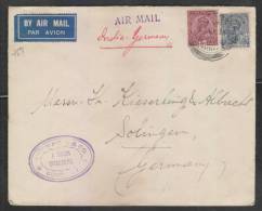 INDIA  1935  KG V AIR MAIL COver To Germany #  42912   Indien Inde - 1911-35 Roi Georges V