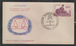 India  1964  HUMAN RIGHTS  ELEANOR ROOSVELT FDC   # 42903 Inde Indien - Berühmte Frauen