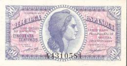 BILLETE DE ESPAÑA DE 50 CTS DEL AÑO 1937 SERIE A  SIN CIRCULAR (UNCIRCULATED) - Otros & Sin Clasificación