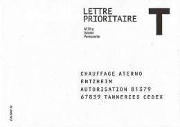 France - Enveloppe Réponse T Ecopli Neuve - Chauffage Aterno. - Cards/T Return Covers