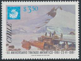 CHILE 1981, 20th Anniv Of Antarctic Treaty, Set Of 1v** - Trattato Antartico