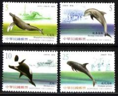 TAIWAN 2002 - Faune Marine, Baleines, Dauphins - 4 Val Neuf // Mnh - Dauphins