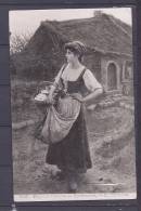 RUSSIA1915: Postcard (Farmgirl) - Other & Unclassified