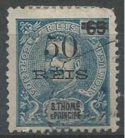 S. TOMÉ E PRÍNCIPE - 1905 - D. Carlos I, Com Sobretaxa. 50 R. S/ 65 R. («5» Fendido) (o) MUNDIFIL  Nº 95a - St. Thomas & Prince