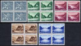 SWITZERLAND 1956 Pro Patria Set In Blocks Of 4 **/*.  Michel 627-31 - Unused Stamps