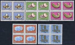 SWITZERLAND 1960 Pro Patria Set In Blocks Of 4 **/*.  Michel 714-18 - Ungebraucht