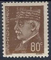 1941-42 FRANCIA MARESCIALLO PETAIN 80 CENT BRUNO MH * - FR553 - 1941-42 Pétain