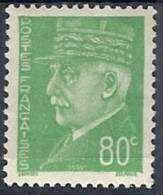 1941-42 FRANCIA MARESCIALLO PETAIN 80 CENT VERDE MH * - FR553 - 1941-42 Pétain