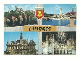 Cp, 87, Limoges, Multi-Vues, Voyagée 1989 - Limoges