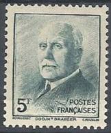 1941-42 FRANCIA MARESCIALLO PETAIN 5 F MH * - FR554 - 1941-42 Pétain