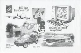 BELGIË / BELGIQUE : BELGICA 2001 : ##500 Jaar Europese Post / 500 Ans De Poste Européenne## - Folletos Blanco Y Negro [ZN & GC]