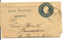 FAJA POSTAL   ESCANER DORSO - Postal Stationery