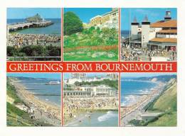 Cp, Angleterre, Bournemouth, Multi-Vues, écrite - Bournemouth (depuis 1972)