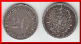 **** ALLEMAGNE - GERMANY - 20 PFENNIG 1875 C - ARGENT - SILVER **** EN ACHAT IMMEDIAT - 20 Pfennig