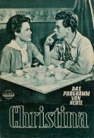 DPVH 262 Christina 1954 Barbara Rütting Lutz Moik Franziska Kinz Eva Rimski Kino Filmprogramm Programm Movie - Zeitschriften