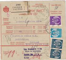 Yugoslavia 1938. Packet Card Bulletin D` Expédition ZAGREB Postmark - Lettres & Documents