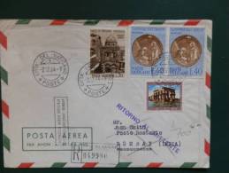 IT  700   LETTRE POUR BOMBAY  VOL SPECIAL - Storia Postale