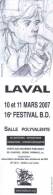 Marque Page LEPAGE Emmanuel Festival BD Laval 2007 - Marcapáginas