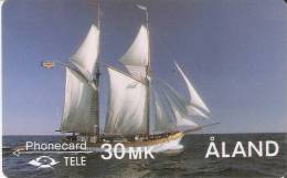 TARJETA DE ALAND DE UN BARCO (SHIP) - Aland