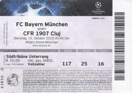 FC Bayern Munchen-CFR 1907 Cluj/Football/UEFA Champions League Match Ticket - Eintrittskarten