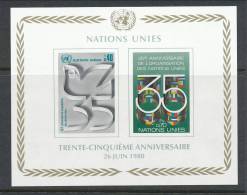 UN Geneva 1980 Michel # 92B-93B Block # 2 SS, MNH - Hojas Y Bloques