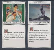 UN Geneva 1989 Michel # 180-181 With Ornamental Field, MNH - Neufs