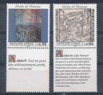 UN Geneva 1990 Michel # 192-193 With Ornamental Field, MNH - Neufs