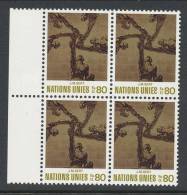 UN Geneva 1972 Michel # 28 Block Of 4 Stamps, MNH - Hojas Y Bloques