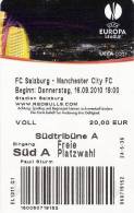 FC Salzburg-Manchester City/Football/UEFA Europa League Match Ticket - Tickets D'entrée