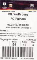 VfL Wolfsburg-FC Fulham/Football/UEFA Europa League Match Ticket - Match Tickets