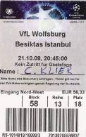 VfL Wolfsburg-Besiktas/Football/UEFA Champions League Match Ticket - Match Tickets