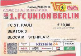 FC Union Berlin-FC Saint Pauli/Germany Football Match Ticket - Match Tickets