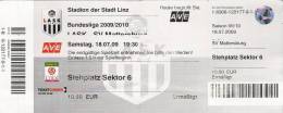 LASK-SV Mattersburg/Germany Football Match Ticket - Tickets D'entrée